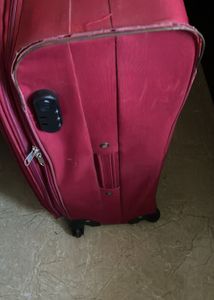Spacious Red Travel Suitcase