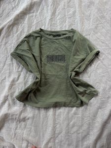 Olive Green Graphic T-Shirt
