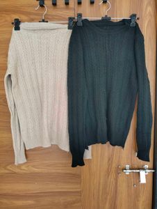 Cozy Cable Knit V-Neck Sweaters(combo offer 2)