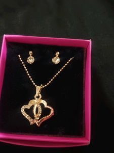 Heart Necklace & Earring Set