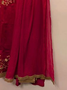 Elegant Dark Pink Embroidered Kurta with dupatta