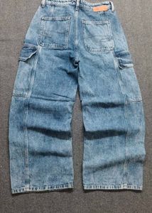 Lee Cooper Stylish Wide-Leg Cargo Jeans