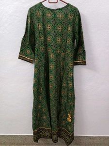 Green Embroidered Kurti