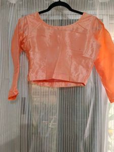 pastel peach/coral lehenga set