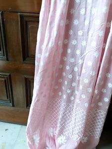 Pink Embroidered dupatta