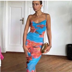 Zara Limited Edition Floral Back Open MIDI Dress