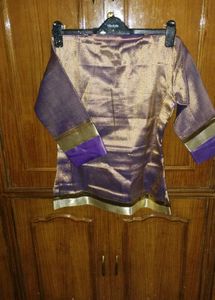Designer Purple &amp; Gold Brocade lehenga