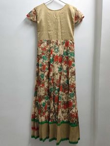 Floral Print Ethnic Gown