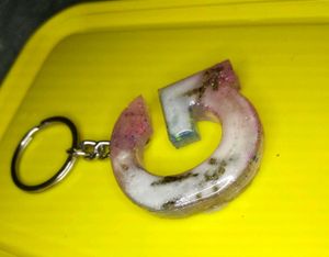 Resin Letter "G" Keychain