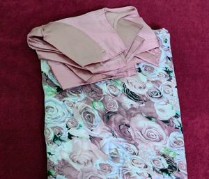 Beautiful Pink Floral Saree