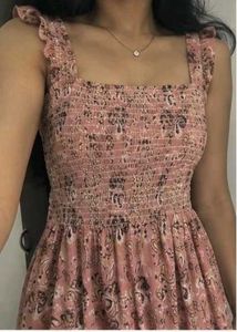 Boho Floral Smocked Maxi Dress
