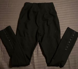 MNG Black Pants With Metal hook and Eye Fastenings