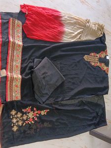 Elegant Embroidered dress material with Dupatta
