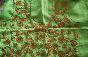 light green embroidery work chaniya choli💚