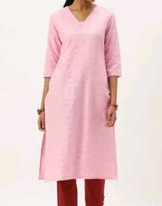 Light Pink Embroidered Kurta