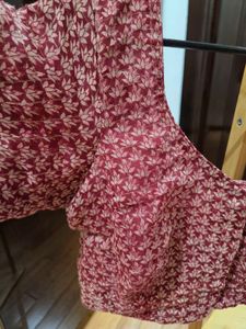 Beautiful Floral Print Saree