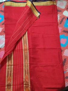 Red Sambalpuri Kotki Saree with Intricate Border