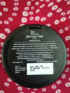 Blue Heaven Shimmer Matte Blush
