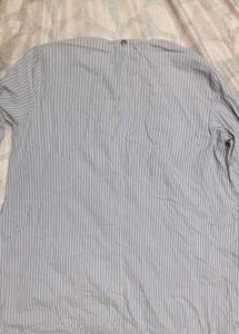 Striped Button Cuff Blouse