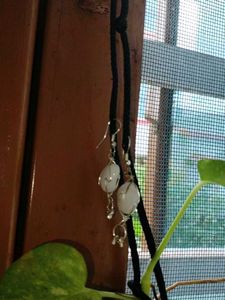 Handmade White Stone Earrings