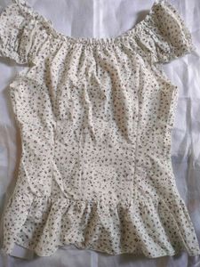 Floral Print Puff Sleeve Blouse