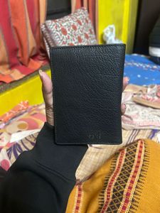 Eske Black Leather Passport Holder