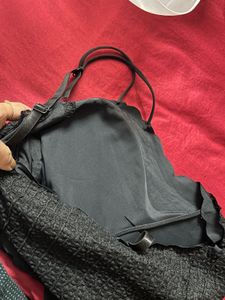 Black Smocked Camisole Top