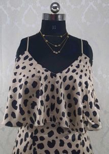 Korean Leopard Print Slip Dress