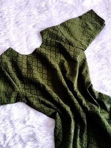 🆕 Embroidery Olive Green Kurta😍