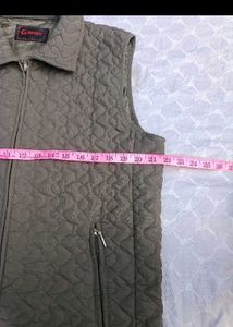 Olive Green Quilted Vest
