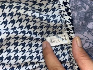 Houndstooth Print Tie-Back Crop Top