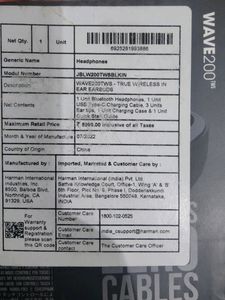 JBL WAVE 200 . New With Tag.  No Offered Coins.