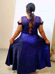 Elegant Blue Kurta Set with Foil Print