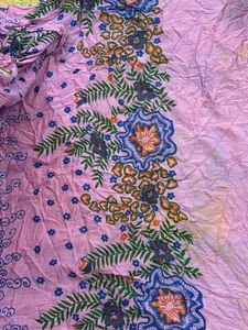 Pink Floral Print Dupatta