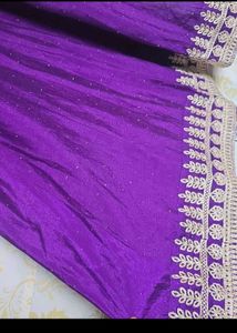 Elegant Purple Embroidered anarkali Set