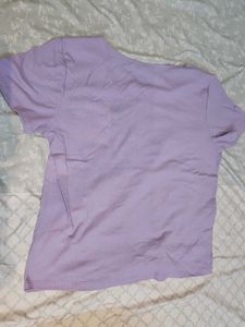 Ribbed Lavender Henley Top