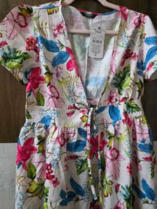 Floral Print Wrap Dress