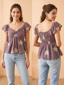 Embroidered Puff Sleeve Mini Dress