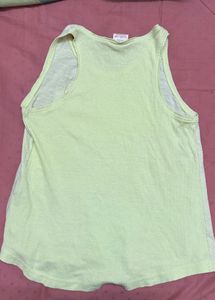 ZARA Fluorescent green Tank Top