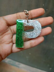 Resin P latter Keychain
