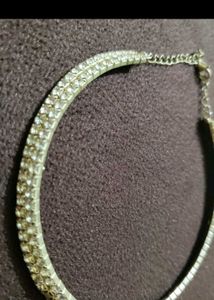 Sparkling Stone Choker and Pearl necklace Combo