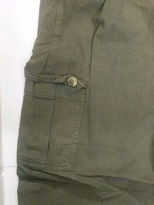 Olive Green Casual Pants