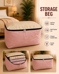 💝✨Pink Storage Bag for Comforters & Clothes