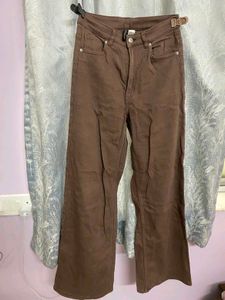 Brown Wide Leg Jeans