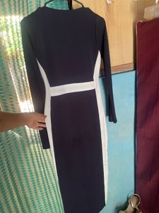 Chic Black &amp; White Long Sleeve Dress