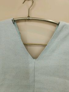 Cropped Light Blue Vest Top