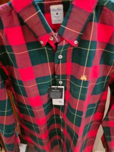 NEW BROOKS BROTHER Classic Plaid Button-Down Shirt