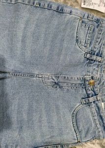 Light Wash Denim Bermuda Shorts