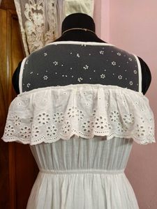 🤍White Eyelet Mini Dress🤍