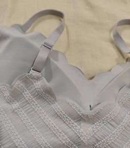 Lace Trim Crop Bra Top